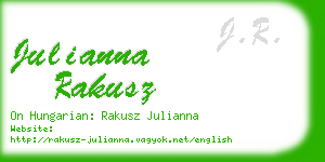 julianna rakusz business card